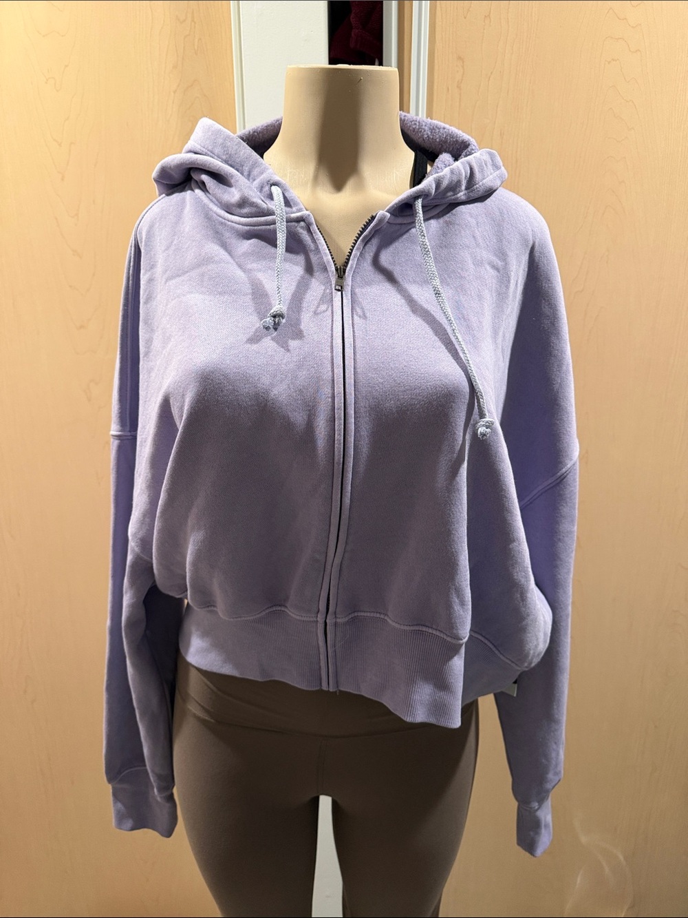 SO Lavender Plush Fleece Hoodie Sweatshirt XL